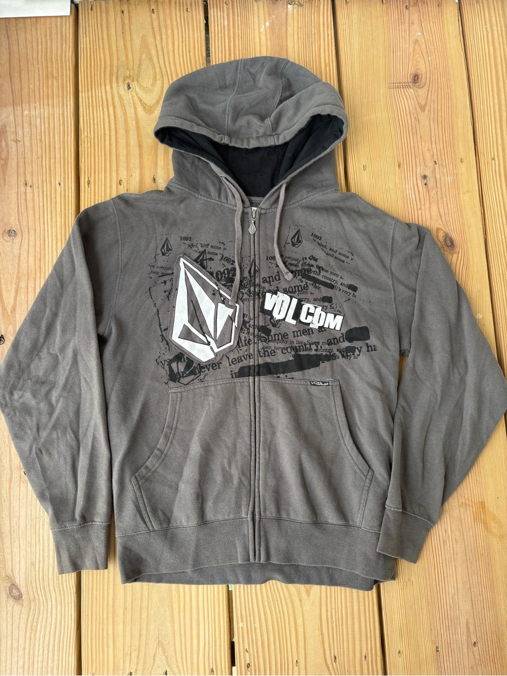 Graphic Volcom Zip Up Hoodie